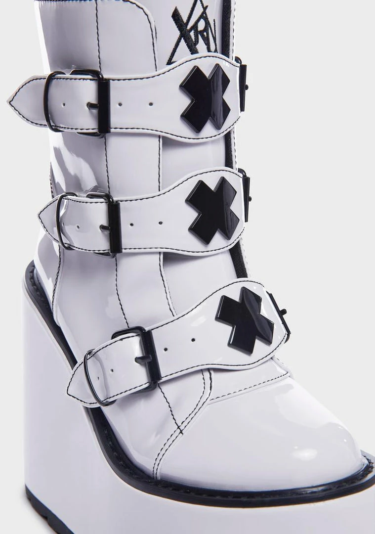 New ✔️ Y.R.U. Platforms White Dune Lo X Platform 🥾 Boots ✔️ 5 Y.R.U. Platforms White Dune Lo X Platform Boots