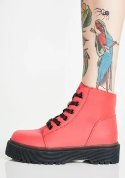 Y.R.U. Boots & Booties Slayr Pink Reflective Boots