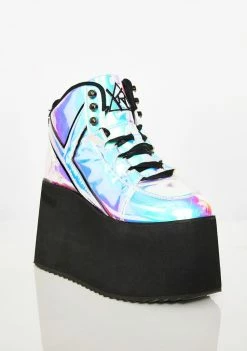 Y.R.U. Qozmo Black Atlantis Platform Sneakers