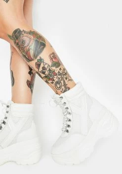 Y.R.U. Platforms White Matrixx Hi 2 Platform Sneakers