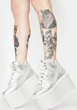 Y.R.U. Platforms Qozmo Hi Qrystal Platform Sneakers