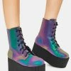 Y.R.U. Platforms Reflective Kaos Mid Platform Boots