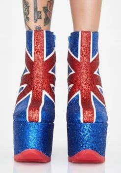 Y.R.U. Nightmare Union Jack Platform Boots Platforms