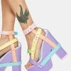 Y.R.U. Platforms Pastel Nightcall Platform Heels