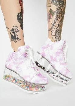 Y.R.U. Pink Qozmo Aiire Qloud Platform Sneakers