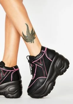 Y.R.U. Pink Neon Matrixx Platform Sneakers Platforms