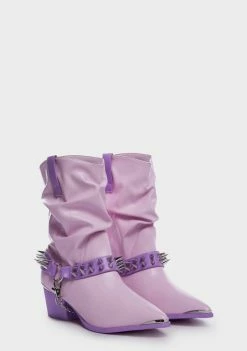 Y.R.U. Pink Death Proof Lo Spike Cowboy Boots