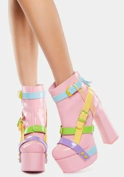 Y.R.U. Pastel Stardust Bondage Boots