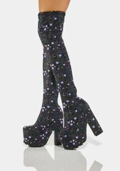 Y.R.U. Care Bears Labyrinth Thigh High Boots Platforms