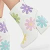 Y.R.U. White Jem Daisies Boots