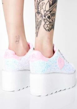 Y.R.U. Lala Heart Glitter Platform Sneakers Platforms