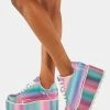 Y.R.U. Lala Prizmatiq Pastel Platform Sneakers