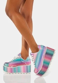 Y.R.U. Lala Prizmatiq Pastel Platform Sneakers