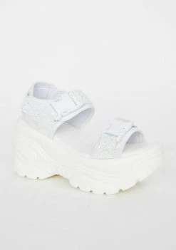 Y.R.U. White Oracle Platform Sandals