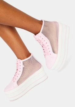 Outlet ๐ Y.R.U. Platforms Pink Elevation Mesh Platform ๐ Sneakers โค๏ธ 8 Y.R.U. Platforms Pink Elevation Mesh Platform Sneakers