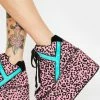 Y.R.U. Qozmo Pink Leopard Platform Sneakers Platforms