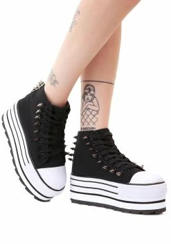 Y.R.U. Spiked Elevation Platform Sneakers Platforms