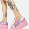 Y.R.U. Pink Galaxy Kaos Ballerina Platforms
