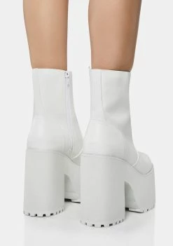 Y.R.U. White Krush Platform Boots