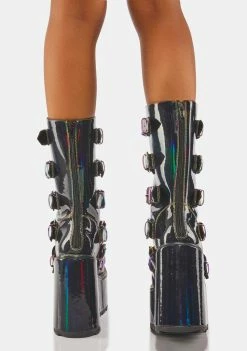 Y.R.U. Holographic Dune Mushroom Boots