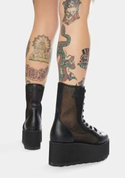 Y.R.U. Platforms Bloq Mesh Platform Boots