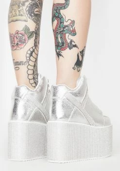 Y.R.U. Platforms Qozmo Hi Qrystal Platform Sneakers