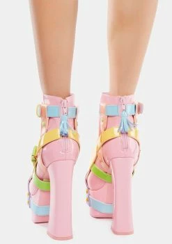 Y.R.U. Pastel Stardust Bondage Boots