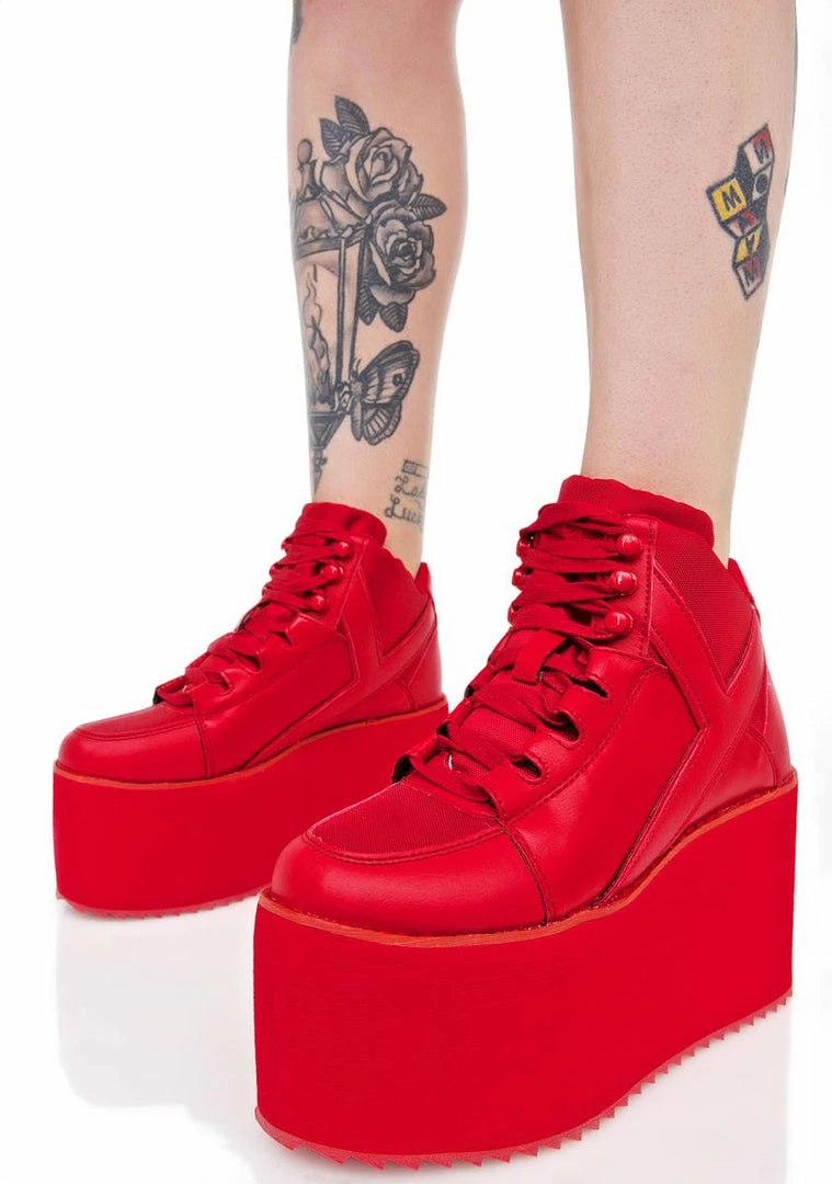 Hot Sale 𧨠Y.R.U. Platforms Redd Hot Qozmo Platform π Sneakers π 3 Y.R.U. Platforms Redd Hot Qozmo Platform Sneakers