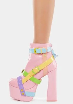 Y.R.U. Pastel Stardust Bondage Boots