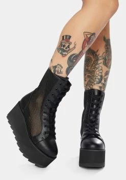 Y.R.U. Platforms Bloq Mesh Platform Boots