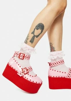 Y.R.U. Pink Kaos Platform Mary Janes Platforms
