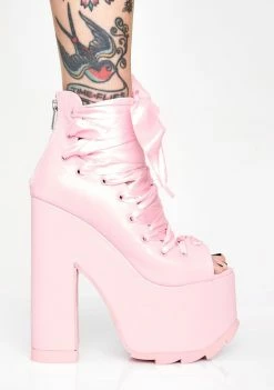 Y.R.U. Pink Ballet Bae Platforms