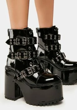 Y.R.U. Smash Strapped Platform Boots