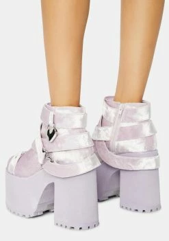 Y.R.U. Platforms Lavender Cherish Platform Boots