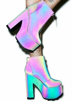 Y.R.U. Platforms Reflective Nightmare Platform Boots