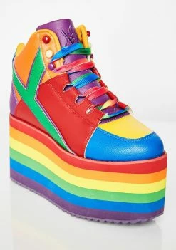 Y.R.U. Qozmo Pride Platform Sneakers