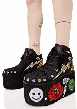 Y.R.U. Qozmo Partii Patched Platform Sneakers Platforms