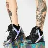 Y.R.U. Platforms Qozmo Dragon Oil Slick Platform Sneakers