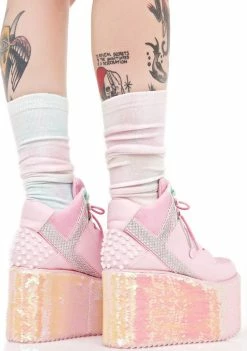 Y.R.U. Qozmo Mermaid Sequin Platforms