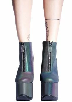 Y.R.U. Platforms Reflective Nightmare Platform Boots