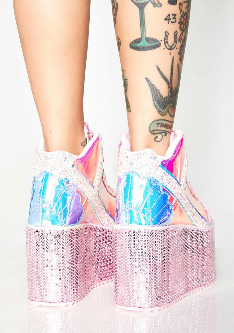 Cheap ๐ Y.R.U. Pixie Qozmo Mermaid Sequin Platforms ๐ 6 Y.R.U. Pixie Qozmo Mermaid Sequin Platforms
