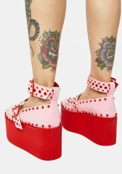 Y.R.U. Pink Kaos Platform Mary Janes Platforms