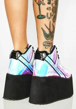 Y.R.U. Qozmo Black Atlantis Platform Sneakers