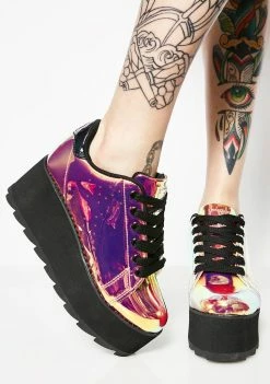 Y.R.U. Platforms Lala Pink Atlantis Platform Sneakers