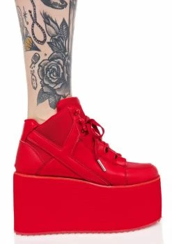 Hot Sale 𧨠Y.R.U. Platforms Redd Hot Qozmo Platform π Sneakers π 8 Y.R.U. Platforms Redd Hot Qozmo Platform Sneakers
