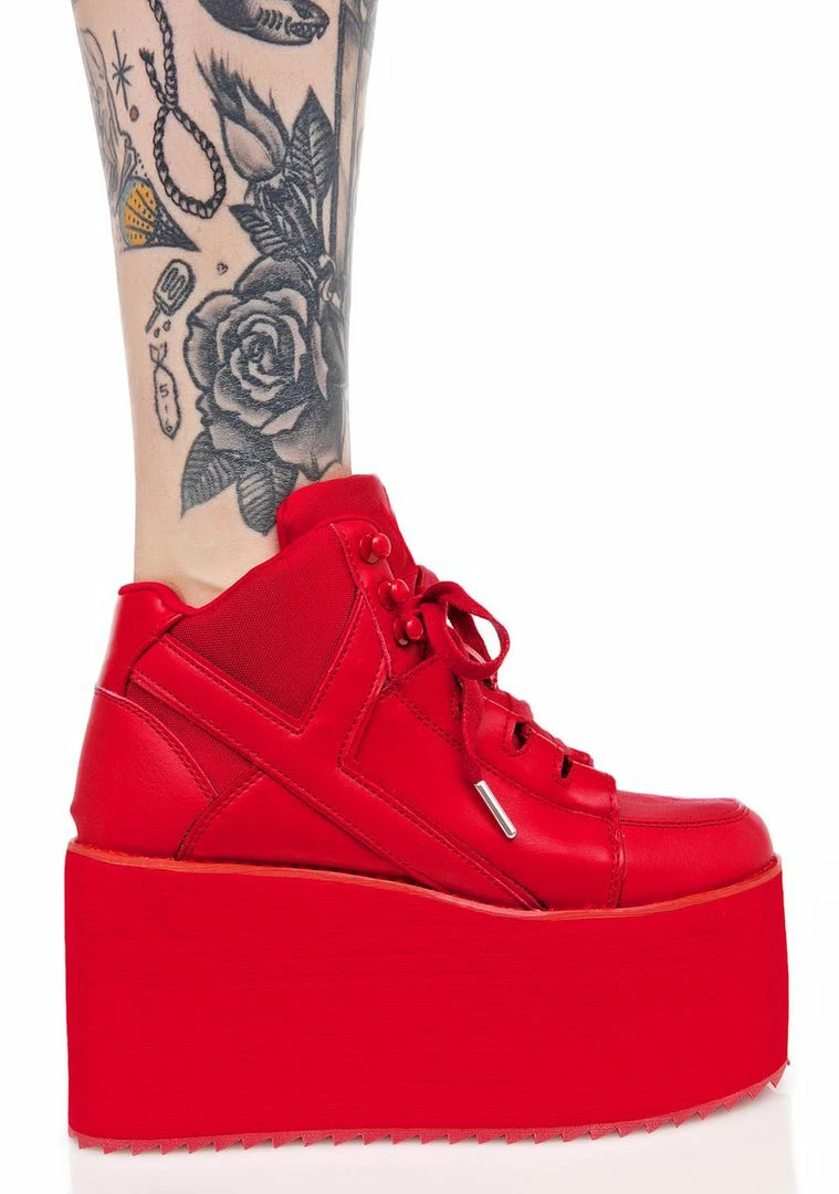 Hot Sale 𧨠Y.R.U. Platforms Redd Hot Qozmo Platform π Sneakers π 4 Y.R.U. Platforms Redd Hot Qozmo Platform Sneakers