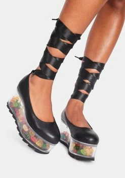 Y.R.U. Qloud Swan Lace Up Platforms