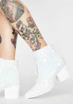 Y.R.U. White Aura Reflective Boots Boots & Booties