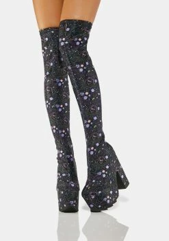 Y.R.U. Care Bears Labyrinth Thigh High Boots Platforms