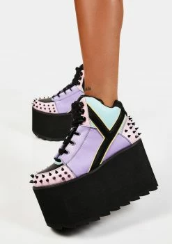 Y.R.U. Platforms Pastel Goth Qozmo Platform Sneakers